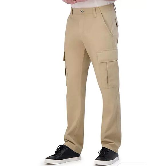 Iron Co Clothing Men's Patriot Cargo Pant Stretch Fabric, Durable, Khaki, 34x30” - Picture 2 of 13